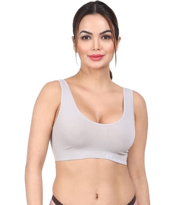 AMOUR SECRET Pack of 1 Nylon Non Padded T-Shirt Bra For Women ( Grey )