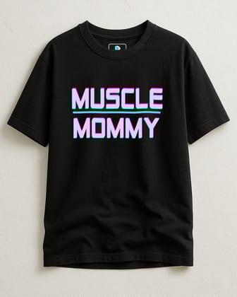 Muscle Mommy Unisex t-shirt oversized T-shirt-Black / S