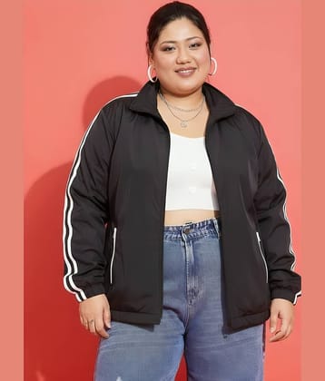 PLUS PARADISE Women Bomber Jacket ( Black )