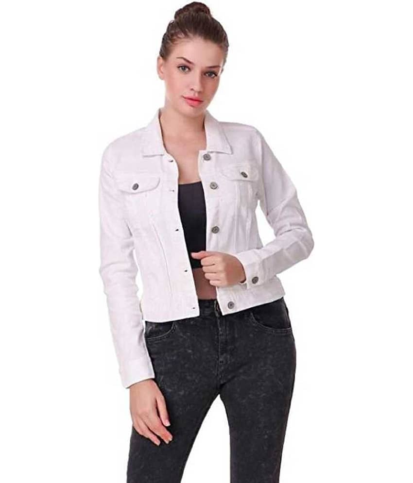 Kashian Women Denim Jacket ( White )