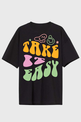 Take It Easy- Oversized T-Shirt-XS