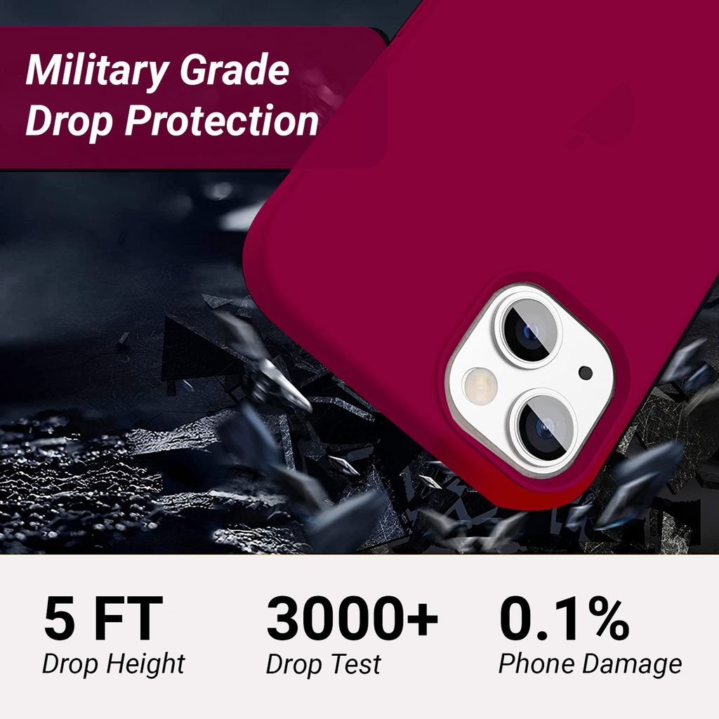 LIRAMARK Liquid Silicone Soft Back Cover Case for Apple iPhone 13 Pro (6.1 Inch)