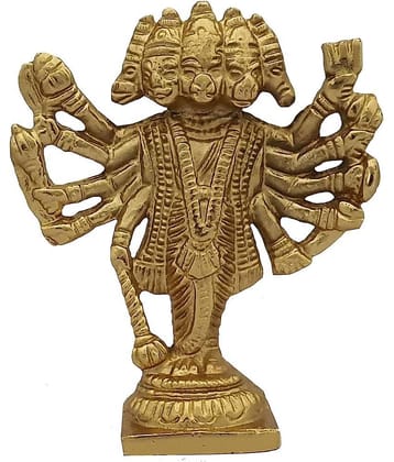 DvR ClicK Aluminium Punchmukhi hanuman Idol ( 8 cm )