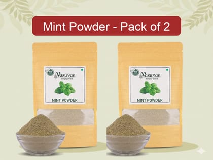 Vasuvan Mint Powder (Pack of 2 - 200g Each) | Refreshing Pudina Powder Twin Pack