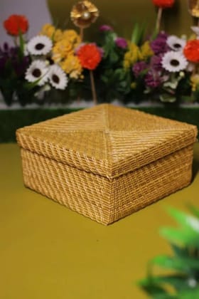 Tisser Golden Grass Square Box -2