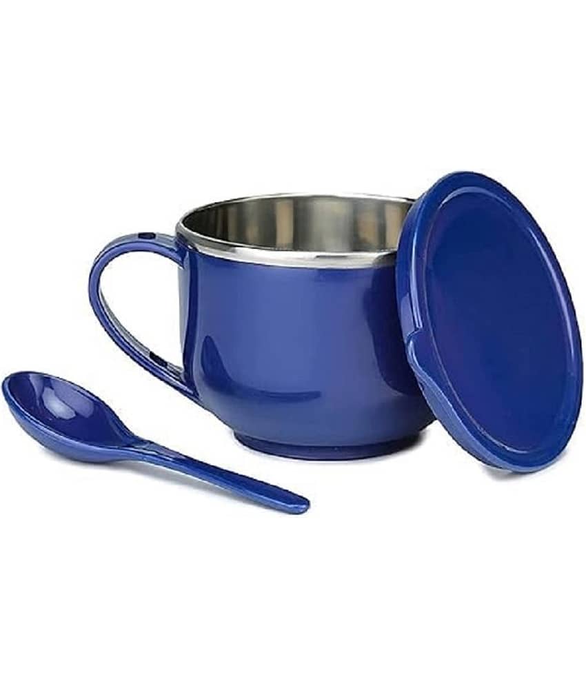 HARSHLOVE Stainless Steel Pasta Bowl 15 cm ( Set of 1 ) Multi Color