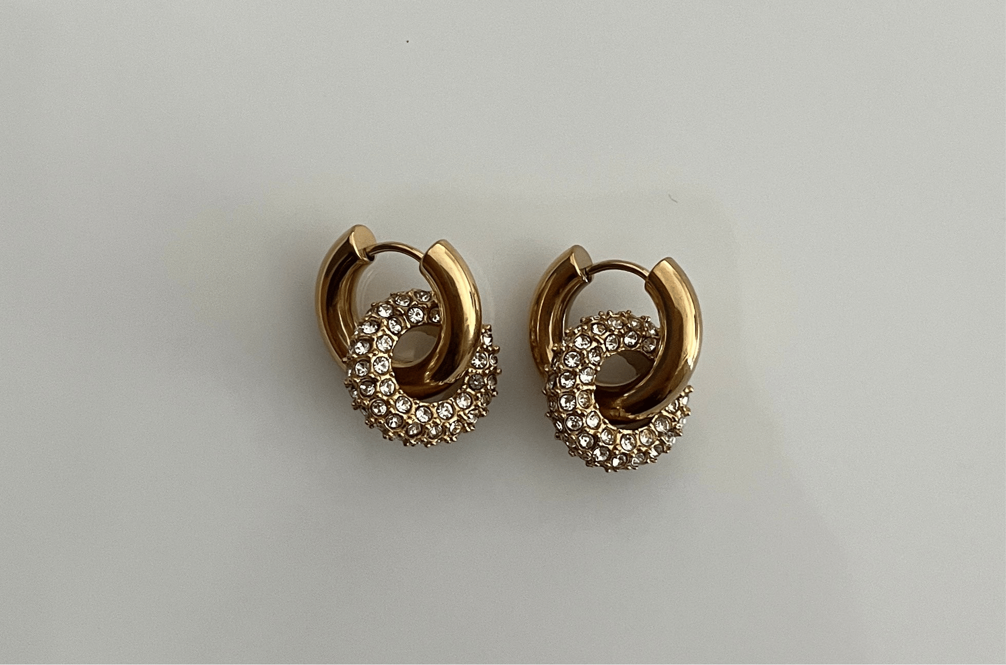 Studded Huggie Hoops