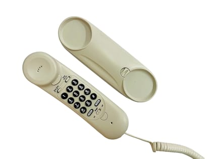 Beetel B26 Slim Cordless Landline Phone,Ringer Volume Control,LED Ring Indication,Wall/Desk Mountable,Classic Design,Clear Call Quality,Mute/Pause/Flash/Redial Function (Made in India)(Warm Grey)(B26)