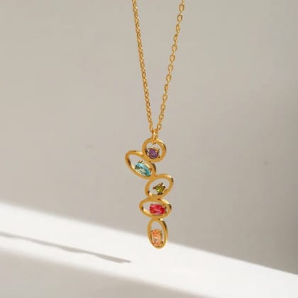 Precious Multi Stone-Stainless Steel