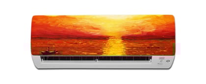 DreamKraft Abstract Design Nature Colorful Decorative AC Sticker (Multicolor PVC Vinyl, 30cm X 91cm)