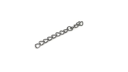 Extension Chains For Jewellery Making Tarnish Resistant 40x3mm Twist Cross Surgical Stainless Steel Silver Color (Pack of 10 pieces)-10 Pieces