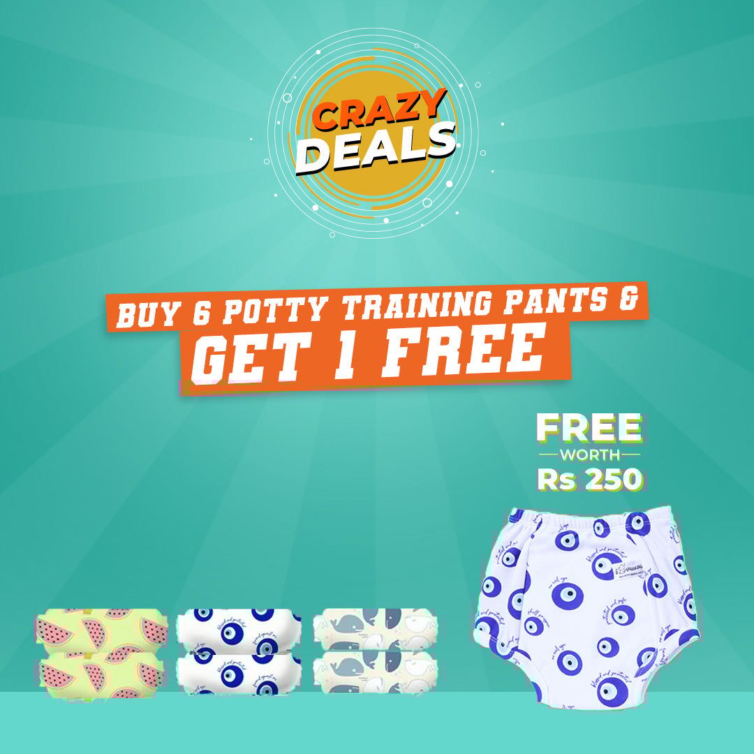 CRAZY DEAL - Buy 6 Snug Potty Training Pants All Prints Get 1 Free-Size 1 (1-2 years) / 6
