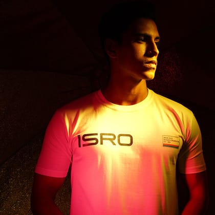 ISRO White Satish Dhawan Space Centre T-Shirt-S