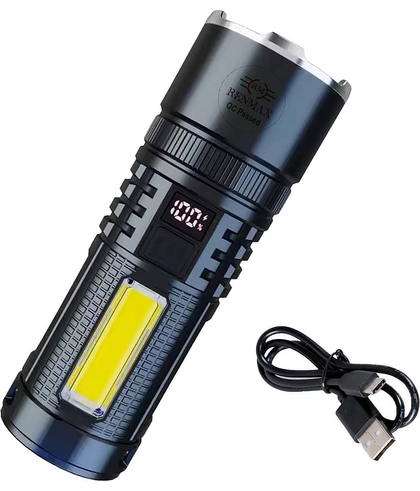RENMAX - 50W Rechargeable Flashlight Torch ( Pack of 1 )