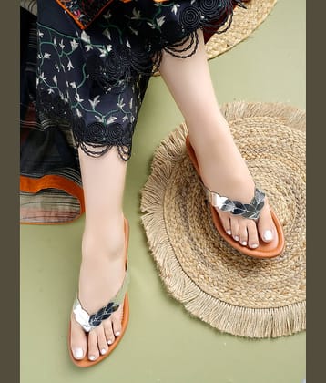 Stylestry Silver Women's Flats