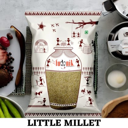 Fudonik Unpolished Little Millet Grain (Kutki/Samai) | Whole Grain Rice Alternative | Iron & Fiber Rich | Fasting Food
