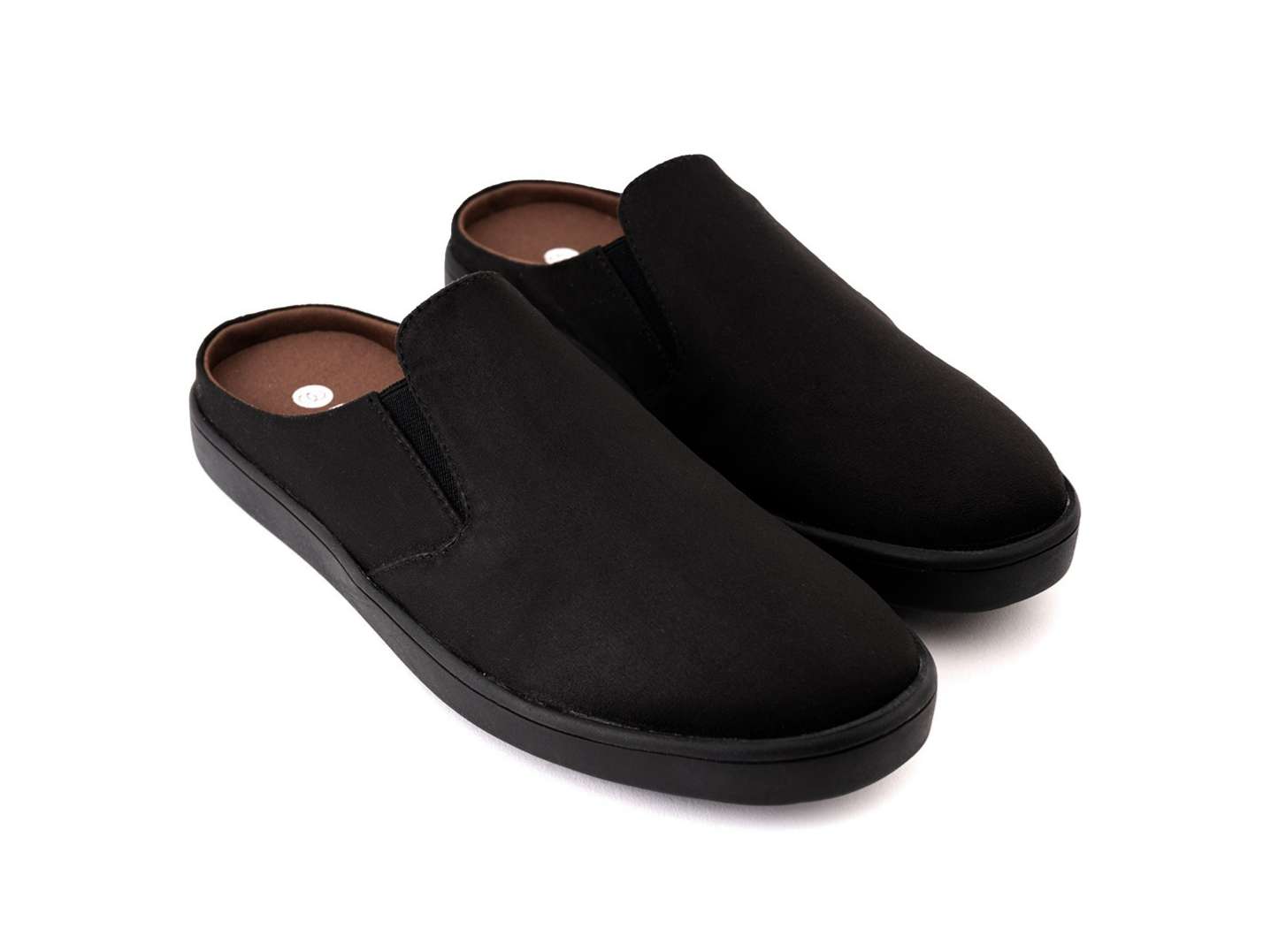 Paaduks Nest Mules Vegan Suede Black Men Slip-ons - UK 6