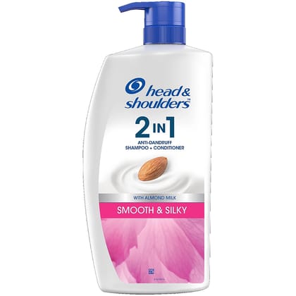 Head & Shoulders Smooth & Silky 2 in 1 Anti-Dandruff Shampoo + Conditioner, Upto 100% Dandruff Free, 1 L