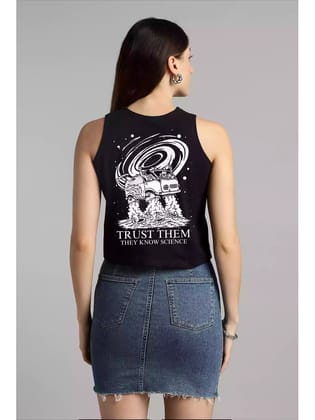 Aao chill kare - Sukhiaatma High Neck Sleeveless Fitted Top (Copy)-M- 34