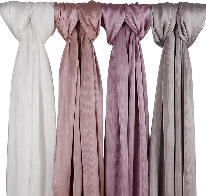 Deluxe Crinkle Silk - Satin Hijabs - Four Shades