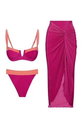 Syna Bikini Set With Sarong-L-XL