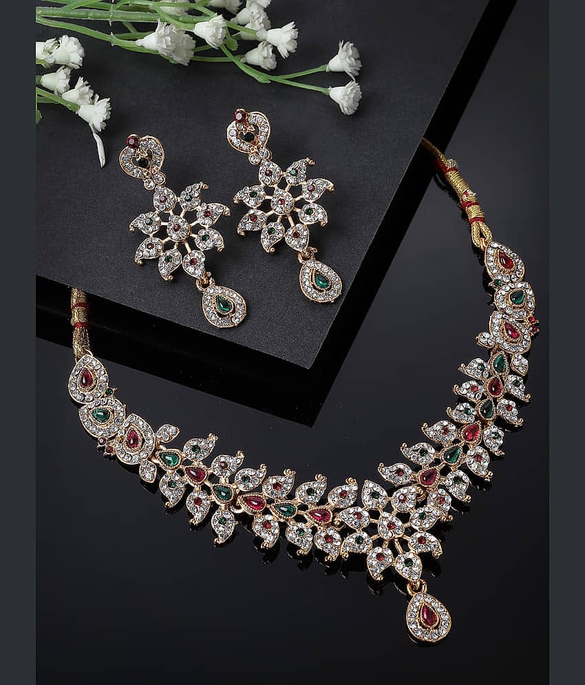 Sukkhi Multi Color Alloy Necklace Set ( Pack of 1 )