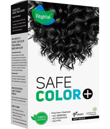 Vegetal Safe Hair Color -Soft Black 100gm