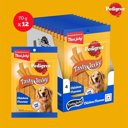 Pedigree® Tasty Jerky™ Chicken Flavour Dog Treat (70gx12)