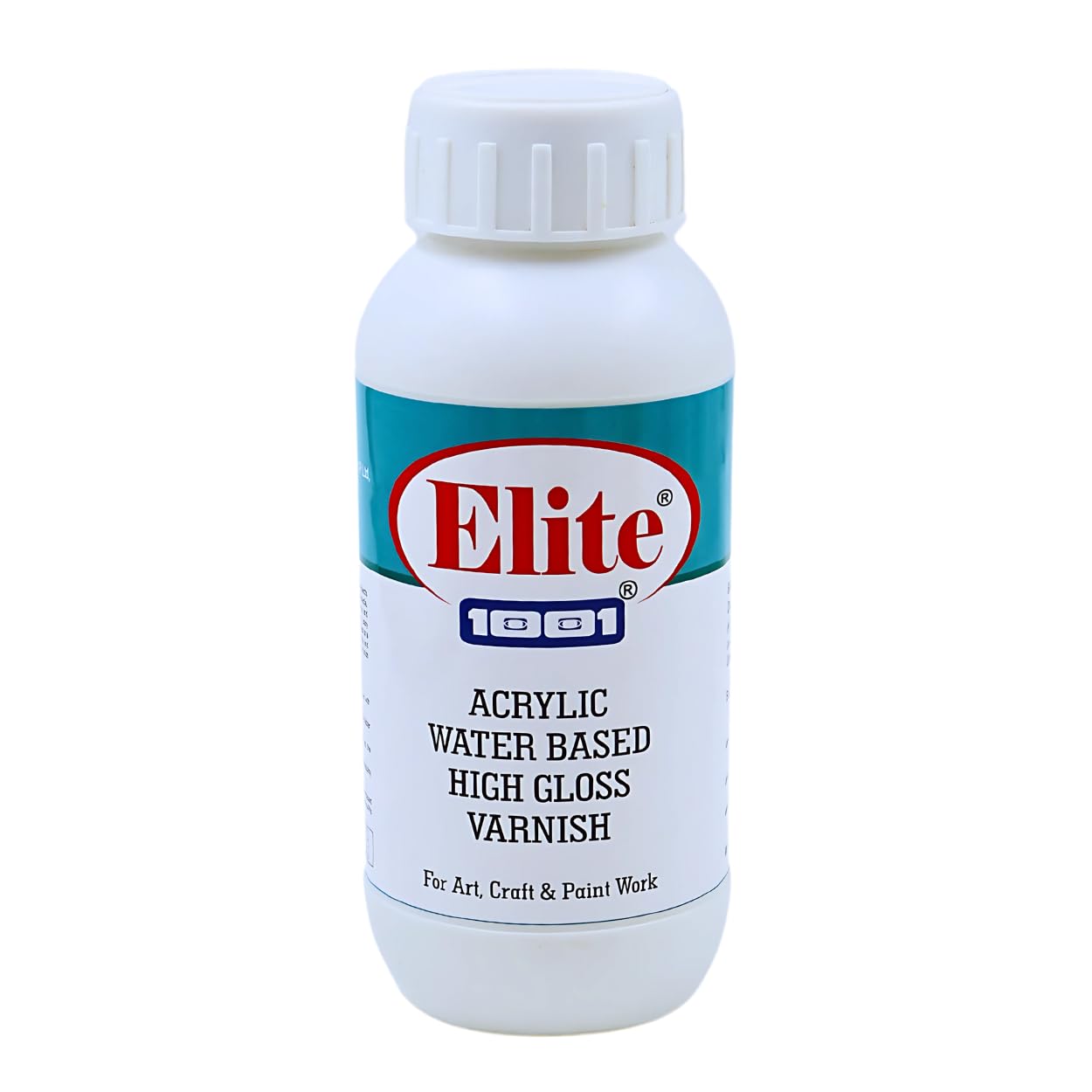Elite 1001 Acrylic Water Based High Gloss Varnish | Crystal Clear Finish | for Art, Craft, & Creative Paintwork | Perfect for Decorative Painting