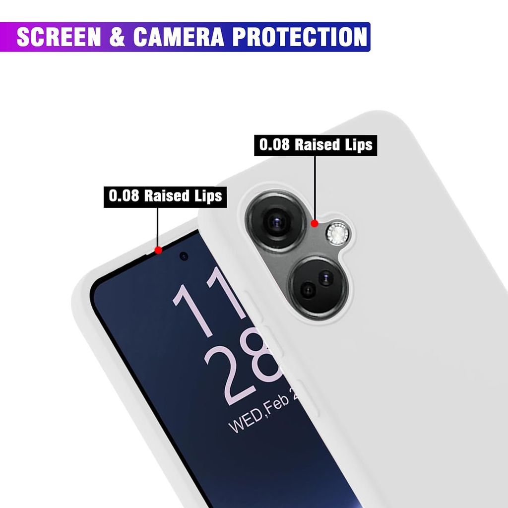 LIRAMARK Liquid Silicone Soft Back Cover Case for Oneplus Nord 3 5G