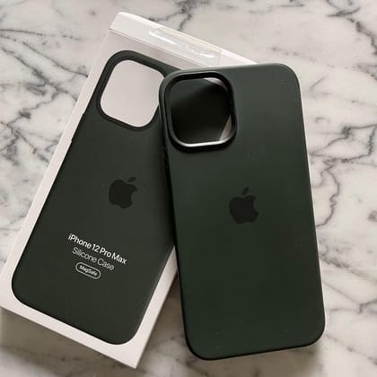 Premium Original Silicone Case with Camera Frame for iPhone 12 Series-iPhone 12 Pro Max / Cyprus Green