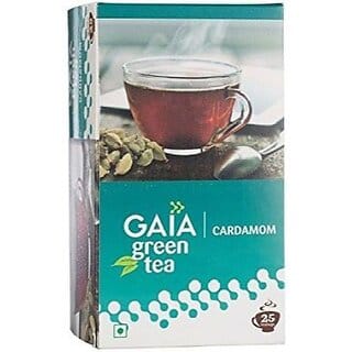 GAIA Green Tea Elaichi Green Tea Bags Box (25 Bags)
