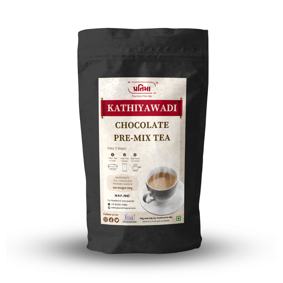 Kathiyawadi Chocolate Tea Pre-Mix  For 1 Liter Milk