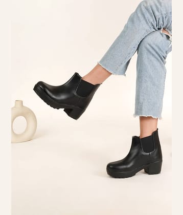 PLANET WALK Black Women's Ankle Length Boots