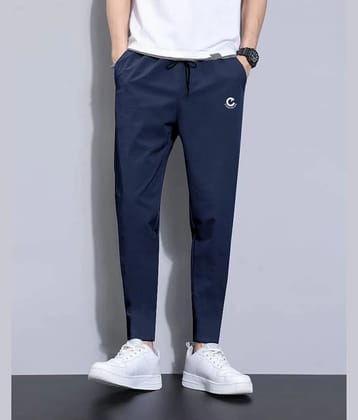 Eyebogler Navy Blue Polyester Mens Trackpants ( Pack of 1 ) - None