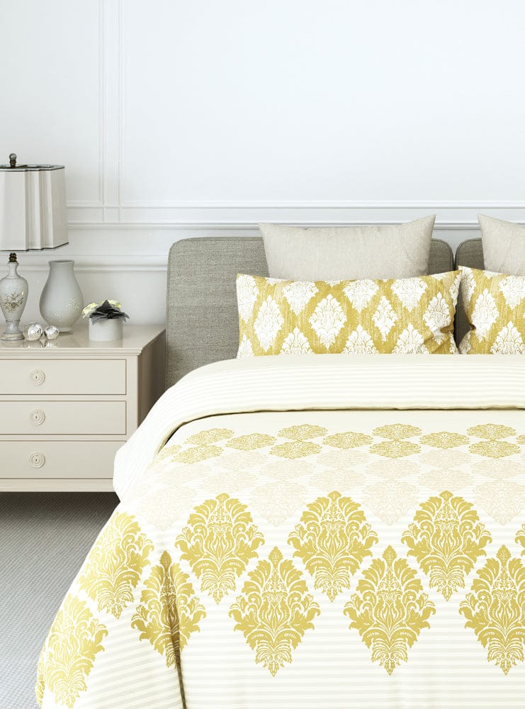 RANGRITI-160TC PREMIUM COTTON BEDSHEET-RN3700-yellow