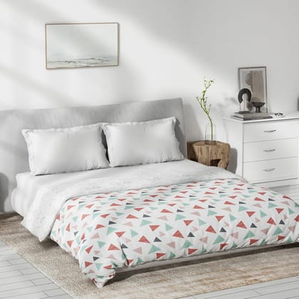 DDECOR - Primary Collection 100% Cotton Abstract Pattern VOLTC Queen Dohar |229 CM X 254 CM| - Red
