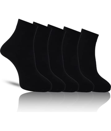 Dollar - Cotton Men's Solid Black Ankle Length Socks ( Pack of 5 )