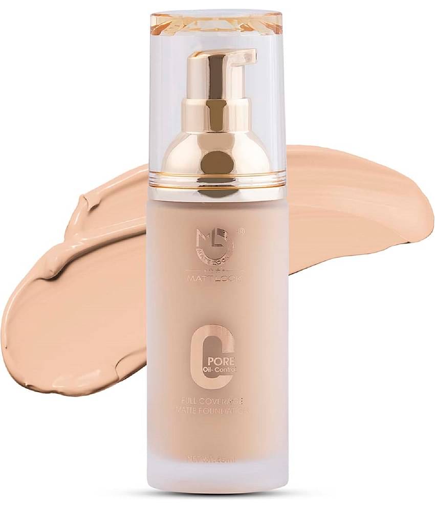 Mattlook Zero Pore Oil Control Full Coverage Matte Foundation, Ivory (45ml)