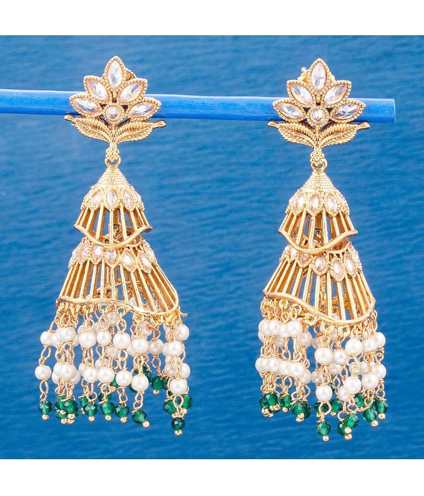 Sukkhi Fascinating Gold Plated Austrian Diamond Earrings