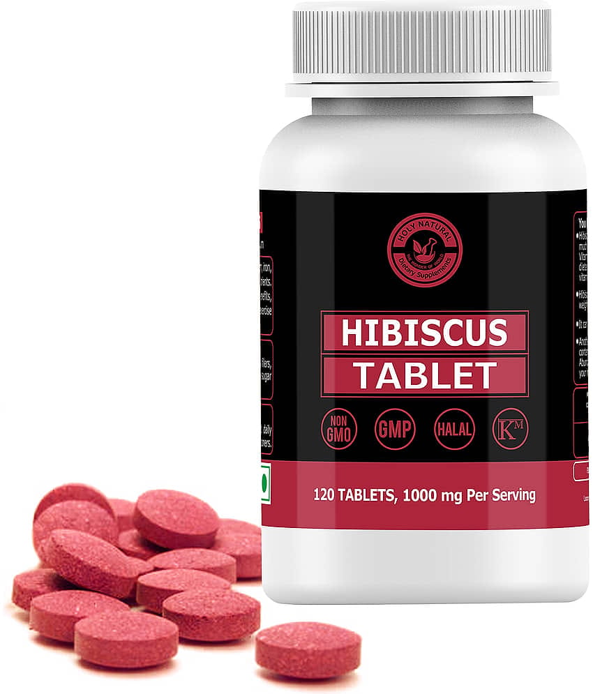 Holy Natural Hibiscus Tablet -120 Tab 1000 mg Vitamins Tablets
