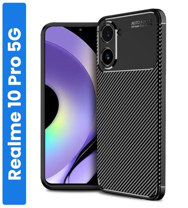 Aramid Fibre Series Shockproof Armor Back Cover for realme 10 Pro 5G, 6.72 inch, Black