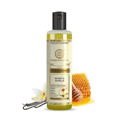 Khadi Natural Honey & Vanilla Hair Cleanser - 210ml Khadi Natural Honey & Vanilla Hair Cleanser - 210ml