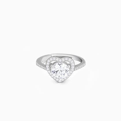 Silver Zircon Heart's Desire Ring