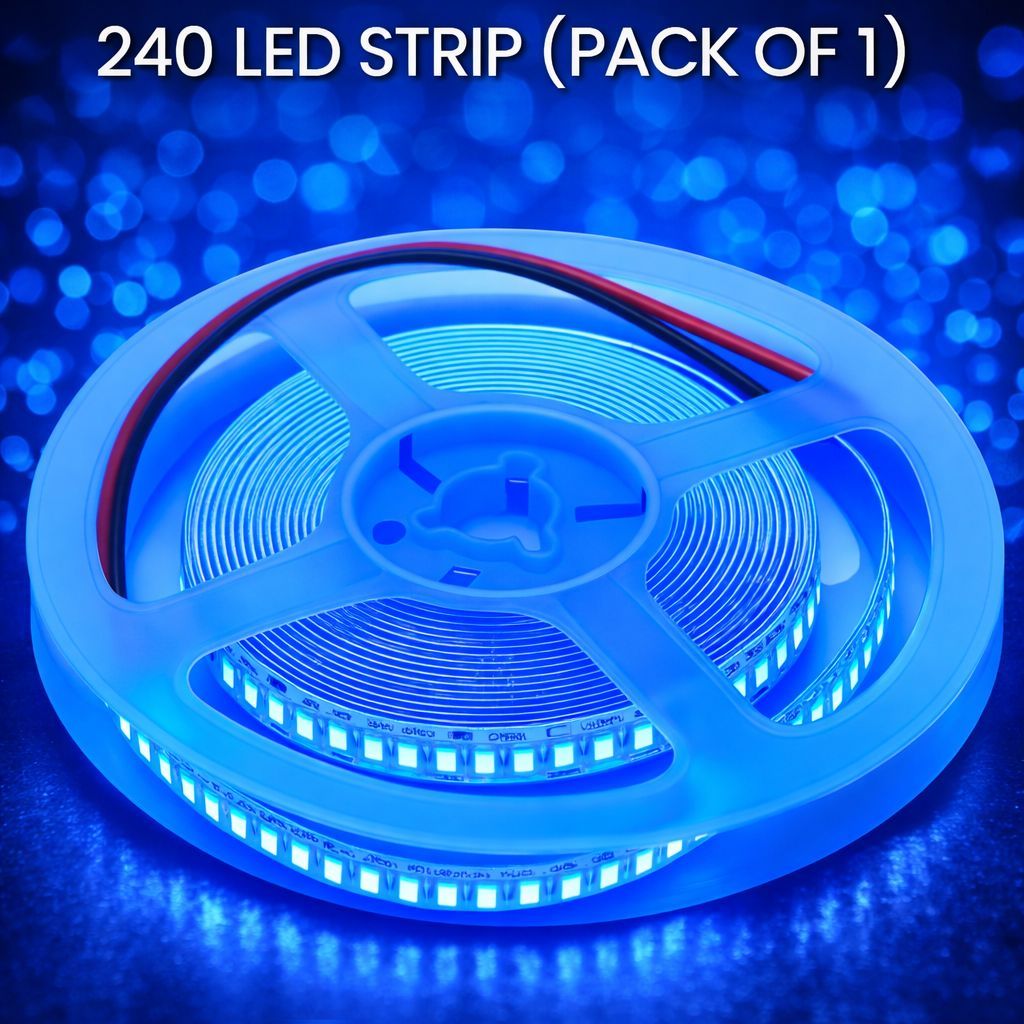 SPARKWORLD 5 Meter Blue Neon LED Strip Light Flexible Waterproof Decoration Light for Home, Shop, Car & Events