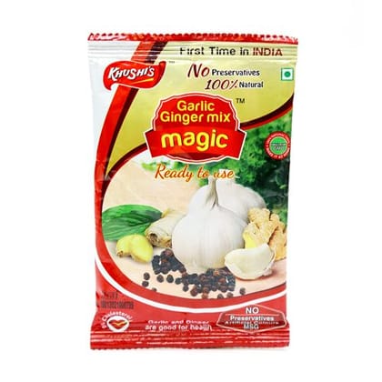 Khushis Magic, Ginger Garlic Mix, 50 G Pouch
