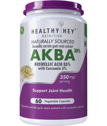 HEALTHYHEY NUTRITION AKBA Boswellic Curcumin Joint Health Supplement Capsule 350 mg