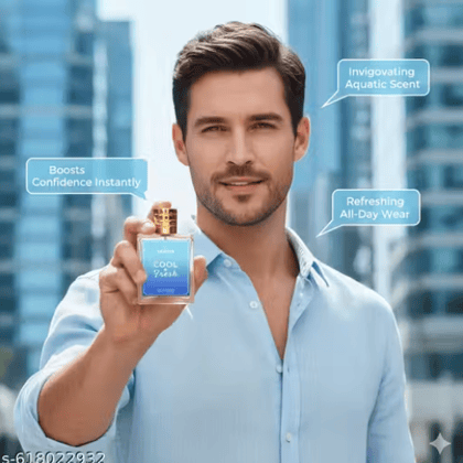 COOL & FRESH Perfume -Feel Fresh & Aquatic Scent | Long-Lasting Premium -EDP | Perfect Gift to Special One | 50mL