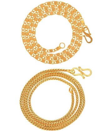 AanyaCentric Combo of 2 Gold Plated 28inches Long Fashion Chain