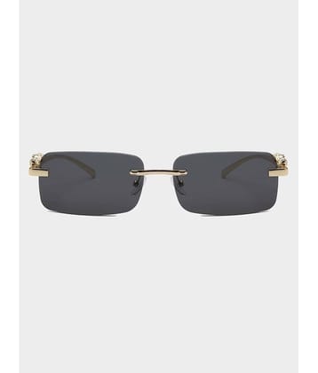 Dyana Core Gold Rectangular Sunglasses ( Pack of 1 )